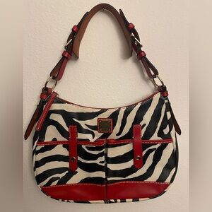 NWOT Vintage Dooney & Bourke Zebra Leather Handbag
